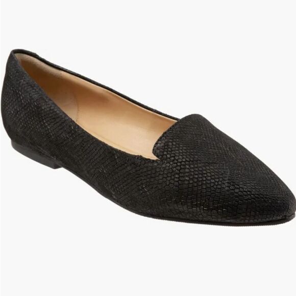 New Trotters Women's Harlowe Flats black 7 W wide - Picture 1 of 5